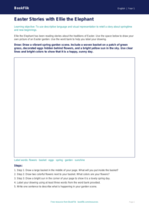 Free Easter Story Drawing Sheet | Kindergarten | ELA | BookFlik