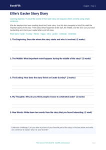 Free Easter Story Template | Kindergarten | ELA | BookFlik