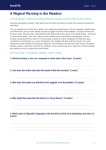 Free Figurative Language Comprehension | Grade 2 | ELA | BookFlik