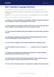 Free Figurative Language Quiz | Grade 2 | ELA | BookFlik