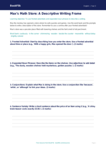 Free Grammar Writing Frame | Grade 2 | ELA | BookFlik