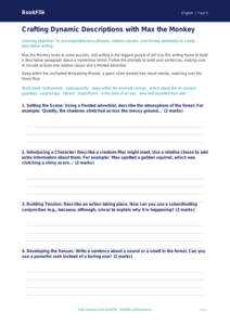 Free Grammar Writing Frame | Grade 4 | ELA | BookFlik