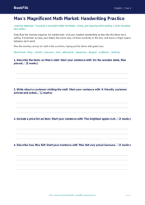 Free Handwriting Writing Frame | Grade 1 | ELA | BookFlik