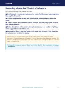 Free Inference Poster | Grade 3 | ELA | BookFlik