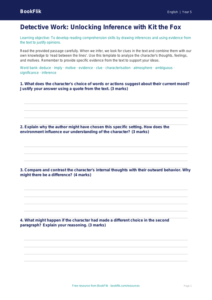 Free Inference Template | Grade 4 | ELA | BookFlik