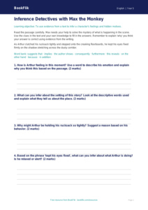Free Inference Writing Frame | Grade 4 | ELA | BookFlik