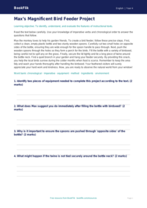 Free Instructions Comprehension | Grade 3 | ELA | BookFlik