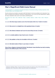 Free Instructions Activity Sheet | Grade 4 | ELA | BookFlik