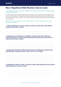 How to Write Instructions Template | Grade 4 ELA | BookFlik