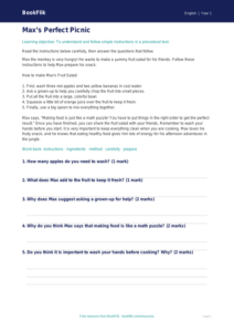 Free Instructions Comprehension | Kindergarten | ELA | BookFlik