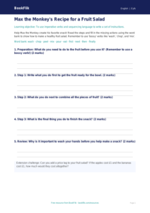 Free Instructions Template | Pre-K | ELA | BookFlik