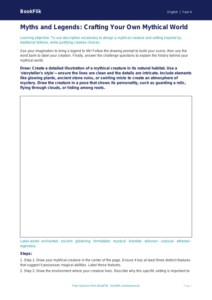 Free Myths And Legends Drawing Sheet | Grade 3 | ELA | BookFlik