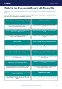 Free Non Chronological Reports Flashcards | Grade 3 | ELA | BookFlik