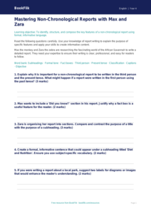 Free Non-Chronological Reports Worksheet | Grade 3 | ELA | BookFlik