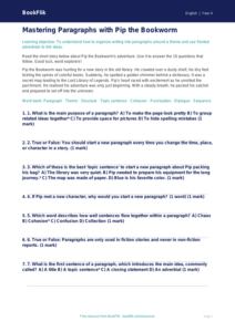 Free Paragraphs Quiz | Grade 3 | ELA | BookFlik
