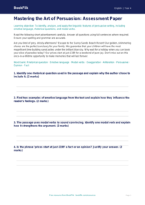 Free Persuasive Writing Assessment | Grade 3 | ELA | BookFlik
