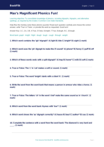 Free Phonics Quiz | Grade 2 | ELA | BookFlik
