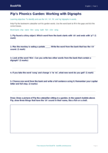 Free Phonics Worksheet | Kindergarten | ELA | BookFlik