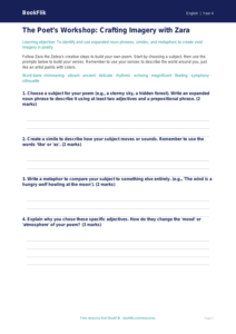 Free Poetry Template | Grade 3 | ELA | BookFlik