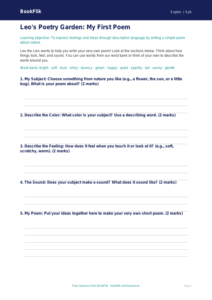 Free Poetry Template | Pre-K | ELA | BookFlik