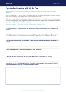 Free Punctuation Track Sheet | Grade 1 | ELA | BookFlik