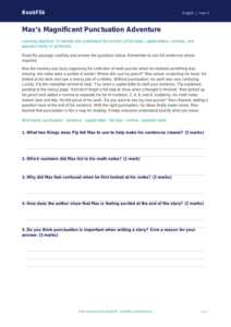 Free Punctuation Comprehension | Grade 2 | ELA | BookFlik