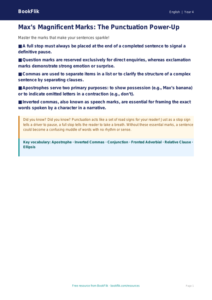 ELA punctuation poster grade 3 greater depth