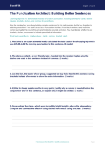 Free Punctuation Activity Sheet | Grade 4 | ELA | BookFlik