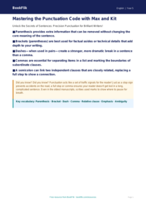 Free Punctuation Poster | Grade 4 | ELA | BookFlik