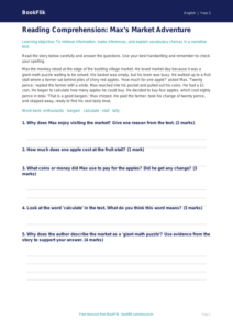Free Reading Comprehension Assessment | Grade 1 | ELA | BookFlik