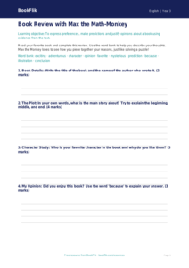 Free Reading Comprehension Template | Grade 2 | ELA | BookFlik