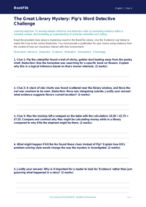 Free Reading Comprehension Activity Sheet | Grade 3 | ELA | BookFlik