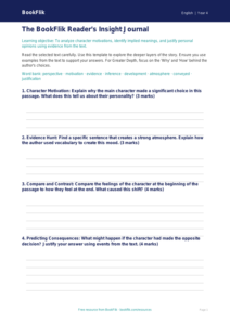 Free Reading Comprehension Template | Grade 3 | ELA | BookFlik