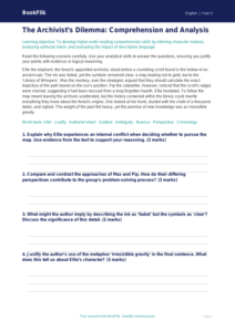 Free Reading Comprehension Worksheet | Grade 4 | ELA | BookFlik