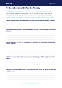 Free Reading Comprehension Template | Kindergarten | ELA | BookFlik