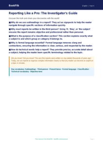 Free Report Writing Poster | Grade 3 | ELA | BookFlik