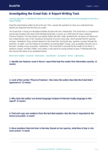 Free Report Writing Track Sheet | Grade 4 | ELA | BookFlik