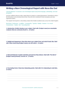 Free Report Writing Writing Frame | Grade 4 | ELA | BookFlik