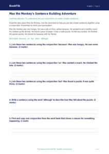 Free Sentence Structure Track Sheet | Grade 2 | ELA | BookFlik
