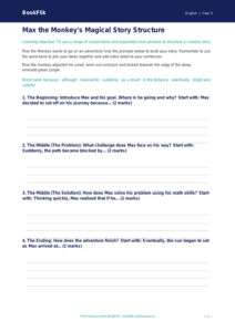 Free Sentence Structure Writing Frame | Grade 2 | ELA | BookFlik