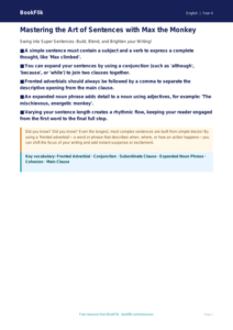 Free Sentence Structure Poster | Grade 3 | ELA | BookFlik