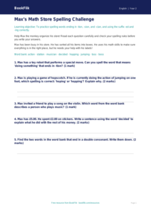 Free Spelling Worksheet | Grade 1 | ELA | BookFlik