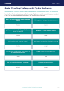Free Spelling Flashcards | Grade 2 | ELA | BookFlik