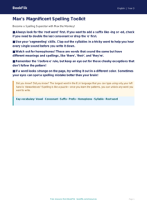 Free Spelling Poster | Grade 2 | ELA | BookFlik