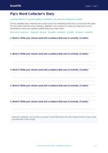 Free Spelling Template | Grade 2 | ELA | BookFlik