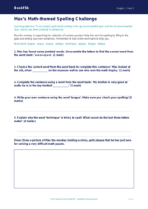 Free Spelling Worksheet | Grade 2 | ELA | BookFlik
