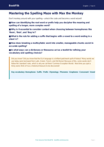 Free Spelling Poster | Grade 3 | ELA | BookFlik