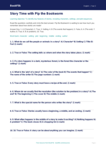 Free Stories Quiz | Grade 1 | ELA | BookFlik