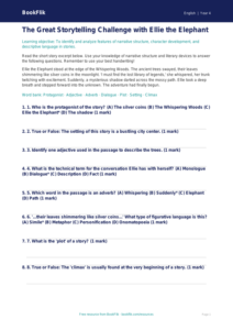 Stories Quiz Grade 3 | ELA Reading Comprehension | BookFlik