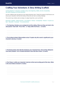 Free Stories Writing Frame | Grade 3 | ELA | BookFlik